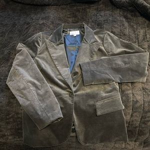 DR2 Teal Green Velvet Blazer Size Medium